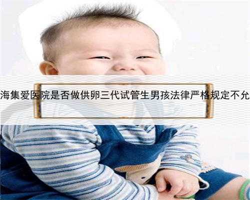 上海集爱医院是否做供卵三代试管生男孩法律严格规定不允许
